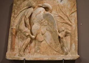 the sexual union between Leda and the swan driven by Eros, 1st-2nd century the sexual union between Leda and the swan driven by Eros, 1st-2nd century