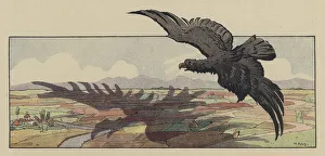 The shadow of the German eagle over Alsace (colour litho) The shadow of the German eagle over Alsace (colour litho)