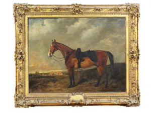 Crimean War Gallery: Shadrach, a chestnut hunter in a landscape, 1856 (oil on canvas)
