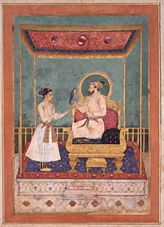 Shah Jahan Enthroned with his Son Dara Shikoh, c. 1630-1640 (opaque w/c & gold on paper) Shah Jahan Enthroned with his Son Dara Shikoh, c. 1630-1640 (opaque w/c & gold on paper)