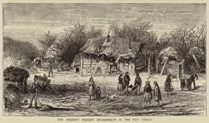 The Shaker's Present Encampment in the New Forest (engraving) The Shaker's Present Encampment in the New Forest (engraving)