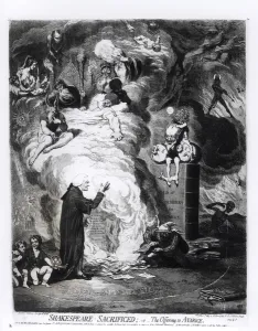 Shakespeare Sacrificed, or The Offering to Avarice, published in 1789 (engraving) Shakespeare Sacrificed, or The Offering to Avarice, published in 1789 (engraving)