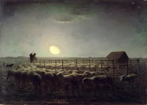The Sheepfold, Moonlight, 1856-60 (oil on panel) The Sheepfold, Moonlight, 1856-60 (oil on panel)