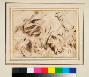 Sheet of Studies with the Head of an Eagle and Men's Profiles and Caricatures Sheet of Studies with the Head of an Eagle and Men's Profiles and Caricatures