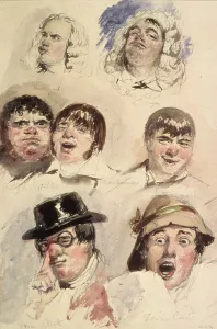 Sheet of Studies of Seven Heads Sheet of Studies of Seven Heads