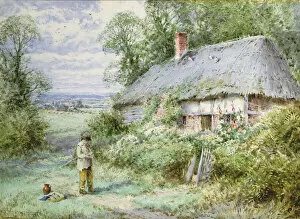 Henry John Sylvester Stannard Gallery: The Shepherd Boys Home (w / c)