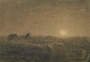 The Shepherd at the Fold by Moonlight (charcoal on paper) The Shepherd at the Fold by Moonlight (charcoal on paper)