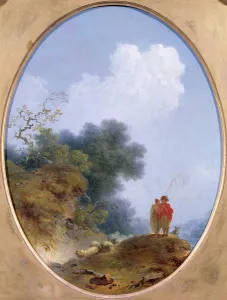 A Shepherd Playing the Flute Whilst a Peasant Girl Listens, 1765 (oil on canvas) A Shepherd Playing the Flute Whilst a Peasant Girl Listens, 1765 (oil on canvas)
