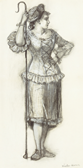 The Shepherdess, 1878 (charcoal and white chalk on paper) The Shepherdess, 1878 (charcoal and white chalk on paper)