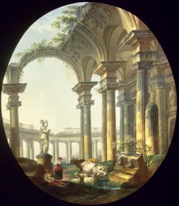 Shepherds with Animals in a Classical Landscape Shepherds with Animals in a Classical Landscape