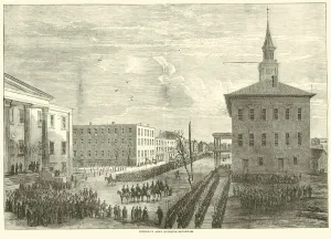 Sherman's army entering Savannah, December 1864 (engraving) Sherman's army entering Savannah, December 1864 (engraving)