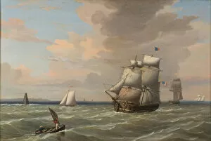 Buoys Gallery: Ships Leaving Boston Harbor, 1847 (oil on canvas)
