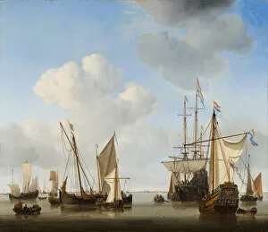 Sailing Vessels Gallery: Ships in the Roads, 1658 (oil on canvas)