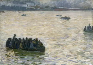 Shipyard Workers Returning Home on the Elbe, 1894 (oil on canvas) Shipyard Workers Returning Home on the Elbe, 1894 (oil on canvas)