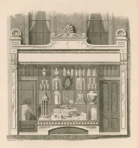 Shop front design in the Italian style (engraving) Shop front design in the Italian style (engraving)