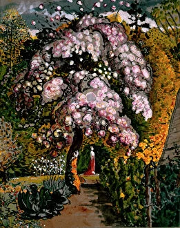 Watercolor paintings Collection: In Shoreham Garden by Samuel Palmer