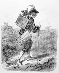 Shower of images on the way by Gavarni (engraving) Shower of images on the way by Gavarni (engraving)
