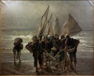Common Life Gallery: Shrimpers at Mariakerke, 1885-89 (painting)