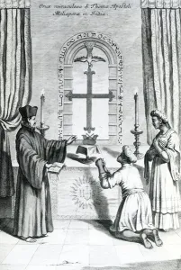 The Shrine of Saint Thomas at Meliapore, 1667 (engraving) The Shrine of Saint Thomas at Meliapore, 1667 (engraving)