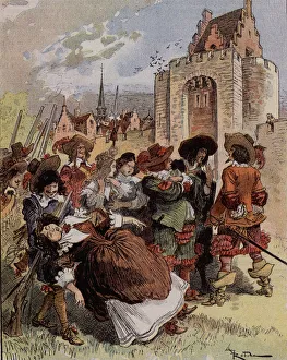 The shyness of Captain Bellormeau - ' Madame de Malicorne fell into the arms The shyness of Captain Bellormeau - ' Madame de Malicorne fell into the arms