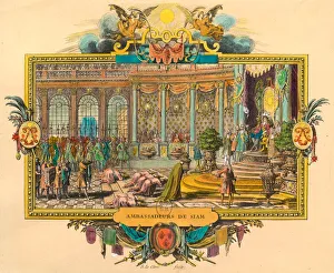 Siam Ambassadors at the Court of King Louis XIV in 1686. Engraving. Private collection Siam Ambassadors at the Court of King Louis XIV in 1686. Engraving. Private collection
