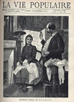A sick young woman, with feverish eyes, holds a piggy bank in her hand A sick young woman, with feverish eyes, holds a piggy bank in her hand