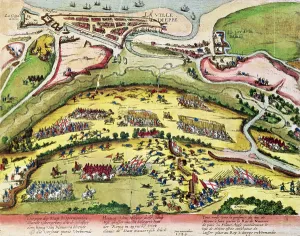 The Siege of Dieppe in 1589, 1589-92 (colour litho) The Siege of Dieppe in 1589, 1589-92 (colour litho)