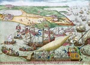 The Siege of Tunis or La Goulette by Charles V in 1535 (engraving) The Siege of Tunis or La Goulette by Charles V in 1535 (engraving)