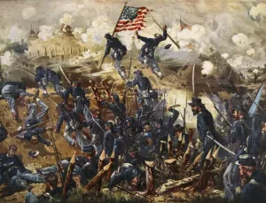 The Siege of Vicksburg, May 18th - July 4th 1863 (colour litho); The Siege of Vicksburg, May 18th - July 4th 1863 (colour litho);