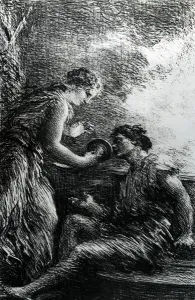 Sieglinde and Siegmund, scene from Wagners opera The Valkyrie, 1887 Sieglinde and Siegmund, scene from Wagners opera The Valkyrie, 1887