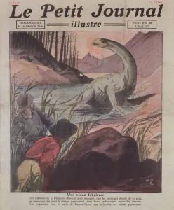 Sighting of a Plesiosaurus in Patagonia, cover illustration of Le Petit Journal Sighting of a Plesiosaurus in Patagonia, cover illustration of Le Petit Journal