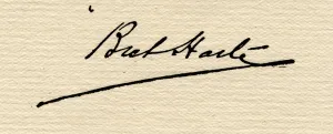 Signature of Francis Bret Harte (1839-1902) (litho) Signature of Francis Bret Harte (1839-1902) (litho)