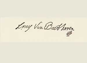 Signature of Ludvig van Beethoven (pen & ink) Signature of Ludvig van Beethoven (pen & ink)