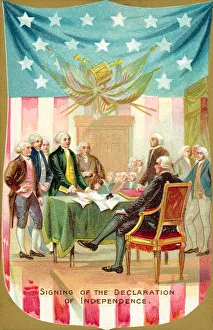 Signing of the Declaration of Independence (colour litho) Signing of the Declaration of Independence (colour litho)