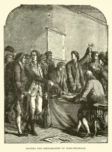 Signing the Declaration of Independence (engraving) Signing the Declaration of Independence (engraving)