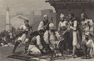 Sikh troops dividing the spoils taken from mutineers (engraving) Sikh troops dividing the spoils taken from mutineers (engraving)