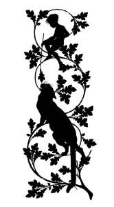Silhouette for Puks Natlige Bedrifter (lithograph) Silhouette for Puks Natlige Bedrifter (lithograph)