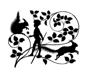 Silhouette for Puks Natlige Bedrifter (lithograph) Silhouette for Puks Natlige Bedrifter (lithograph)