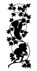 Silhouette for Puks Natlige Bedrifter (lithograph) Silhouette for Puks Natlige Bedrifter (lithograph)