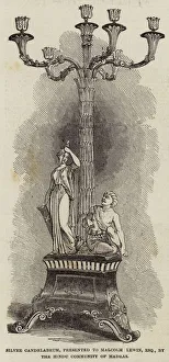 Silver Candelabrum, Presented to Malcolm Lewin, Esquire Silver Candelabrum, Presented to Malcolm Lewin, Esquire