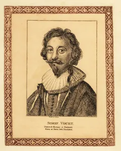 Simon Vouet, French portrait painter to the court of King Louis 1817 (etching) Simon Vouet, French portrait painter to the court of King Louis 1817 (etching)