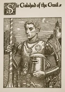 Sir Galahad of the Grail, illustration from The Story of the Grail Sir Galahad of the Grail, illustration from The Story of the Grail