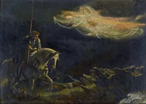 Sir Galahad. La Quete du Saint Graal Sir Galahad. The Quest for the Holy Grail par Arthur Hughes (1832-1915)