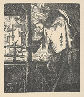 Sir Galahad from Tennyson's Poems, 1903 (wood engraving)