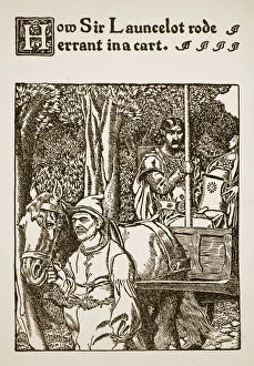 How Sir Launcelot rode errant in a cart, illustration from '
