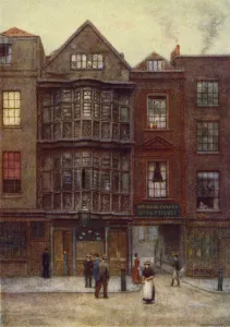 Sir Paul Pindar's House, Bishopsgate Street, 1877 (colour litho) Sir Paul Pindar's House, Bishopsgate Street, 1877 (colour litho)
