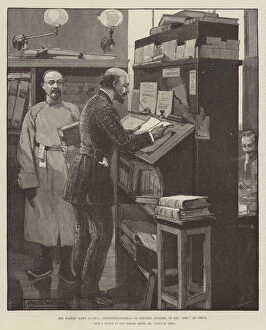 Gcmg Gallery: Sir Robert Hart, GCMG, Inspector-General of Chinese Customs, in his 'Den'at Pekin (engraving)