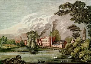 Sir Thomas Lombes Silk Mill, Derby, 18th century (print)
