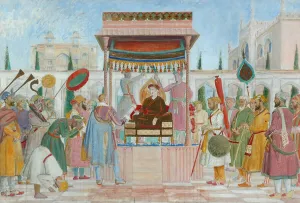 Rothenstein William 1872 1945 Gallery: Sir Thomas Roes Embassy to the Court of Jehangir (oil & pencil on canvas)