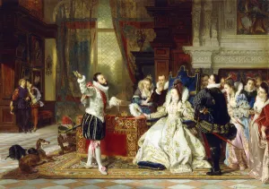 Sir Walter Raleigh and Queen Elizabeth, 1875 (oil on panel) Sir Walter Raleigh and Queen Elizabeth, 1875 (oil on panel)